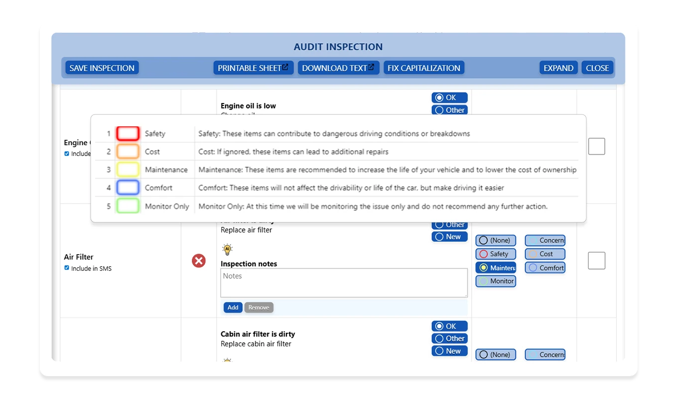Website slider graphic showing recommendation priority